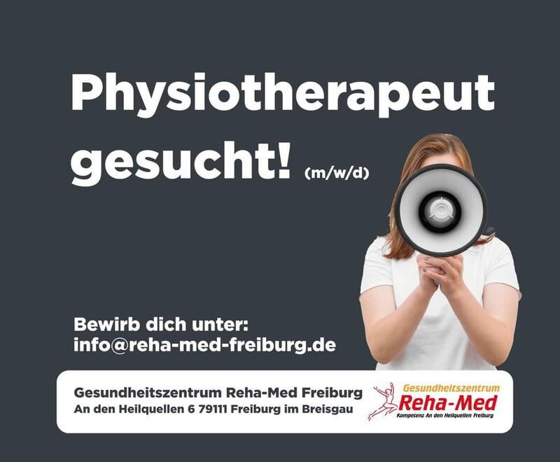 Physiotherapeut gesucht Anzeige